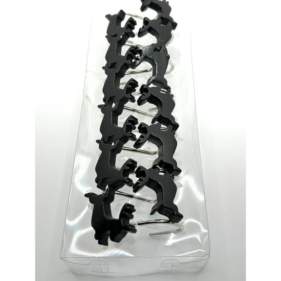 Black Deer Shower Curtain Hooks - Set Of 12 - Picture 3 of 6